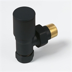 Round Matt Black Radiator Valves (pair)